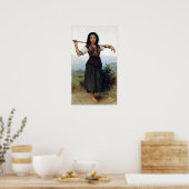 Bouguereau - Die kleine Hirtin Poster (Küche)