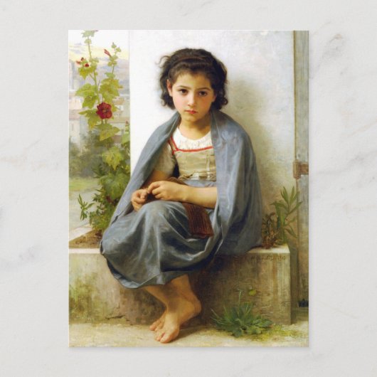 Bouguereau Die kleine Knitter-Postkarte Postkarte (Vorderseite)