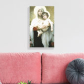 Bouguereau - Die Madonna der Rose Leinwanddruck (Insitu (Wohnzimmer))