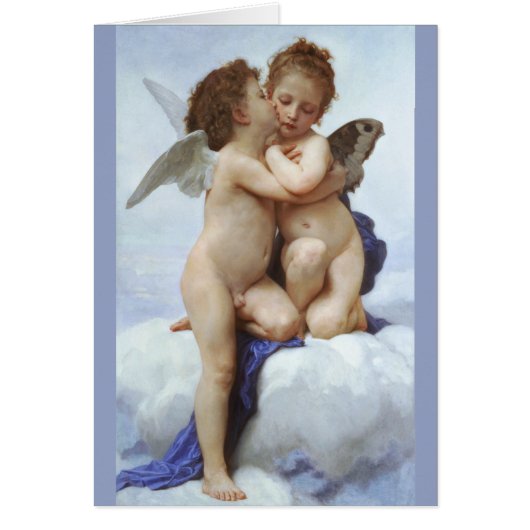 Bouguereau First kiss Amor Psyche children CC0073 (Vorne)