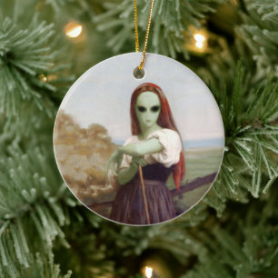 Bouguereau Hirtenmädchen Alien Keramik Ornament
