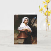 Bouguereau italienisches Mädchen, das Karte (Gelbe Blume)