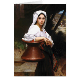 Bouguereau italienisches Mädchen, das Wasser-Karte