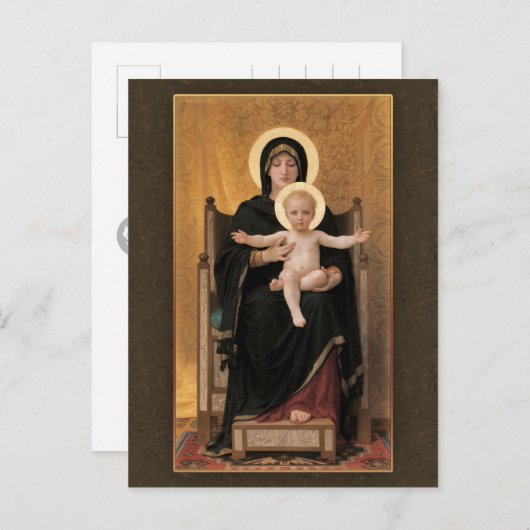 Bouguereau Jungfrau and Child CC0271 Postkarte (Vorne/Hinten)