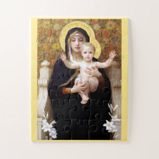 Bouguereau Jungfrau der Lilies Puzzle