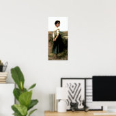 Bouguereau - La Jeune Bergere Poster (Heimbüro)