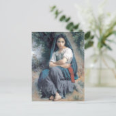 Bouguereau - La Petite Tricoteuse Postkarte (Stehend Vorderseite)
