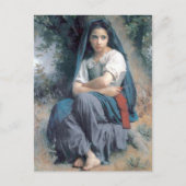 Bouguereau - La Petite Tricoteuse Postkarte (Vorderseite)