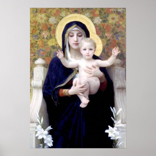 Bouguereau - La Vierge au Lys Poster (Vorne)