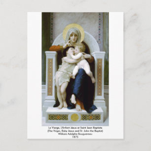 Bouguereau - La Vierge, L'Enfant Jésus und Saint J Postkarte