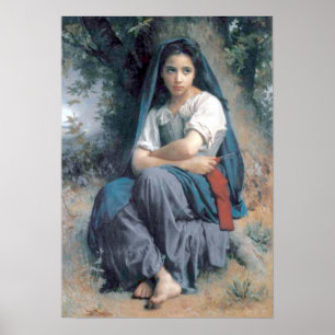 Bouguereau - La zierliches Tricoteuse Poster