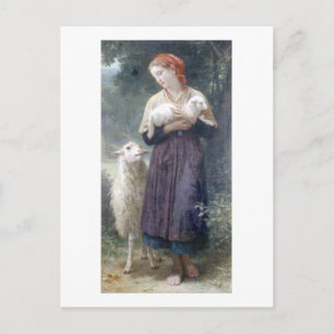 Bouguereau - L'Agneau Nouveau-ne Postkarte