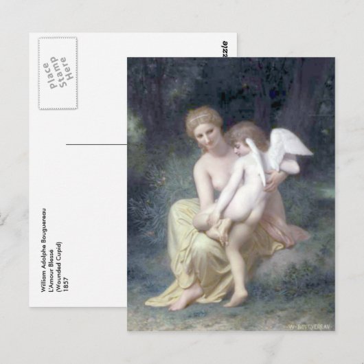 Bouguereau - L'Amour Blessé Postkarte (Vorne/Hinten)