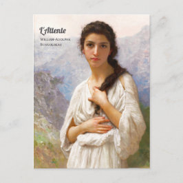 Bouguereau L'Attente 1901 Schöne Frau CC1207 Postkarte