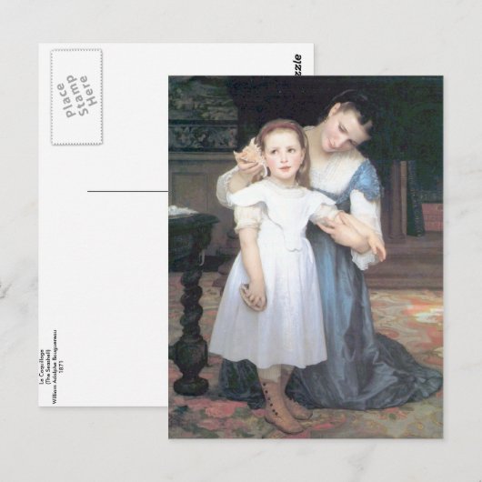 Bouguereau - Le Coquillage Postkarte (Vorne/Hinten)