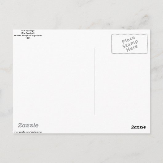 Bouguereau - Le Coquillage Postkarte (Rückseite)