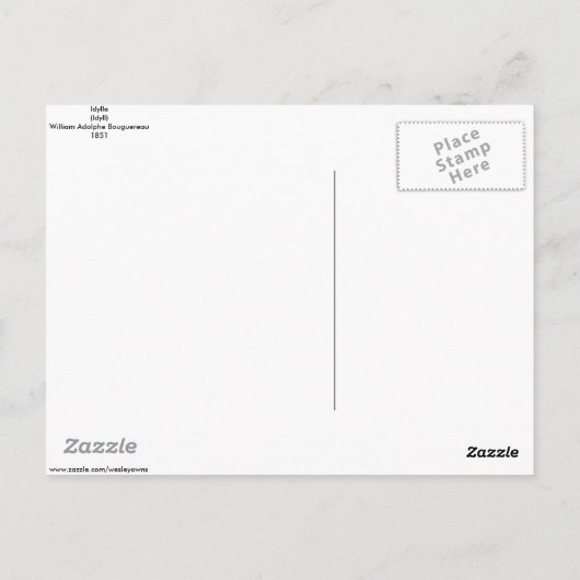 Bouguereau-L'Idylle Postkarte (Rückseite)