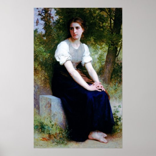 Bouguereau - Lied der Nachtigall Poster (Vorne)