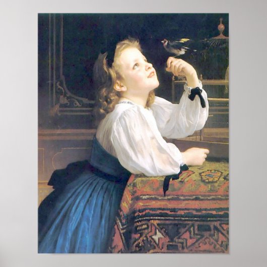 Bouguereau - L'Oiseau Cheri Poster (Vorne)