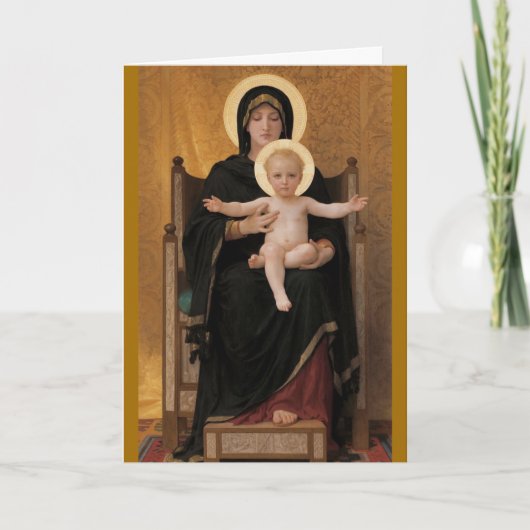 Bouguereau Madonna Sitzplatz Weihnachten (Vorderseite)
