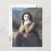 Bouguereau - Mignon Pensive Postkarte (Vorne/Hinten)