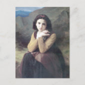 Bouguereau - Mignon Pensive Postkarte (Vorderseite)