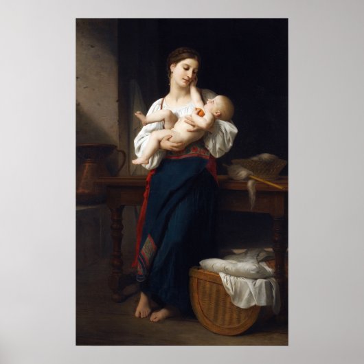 Bouguereau - Mutter und Kind Poster (Vorne)