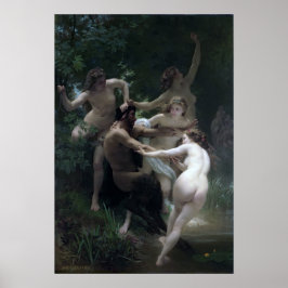 Bouguereau - Nymphen und Satyr, 1873 Poster