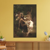 Bouguereau Nymphs und Satyr Leinwanddruck (Insitu (Wohnzimmer))