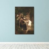 Bouguereau Nymphs und Satyr Leinwanddruck (Insitu (Holzboden))