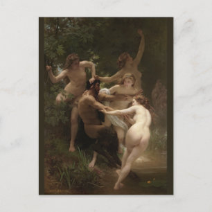 Bouguereau Nymphs und Satyr Postkarte