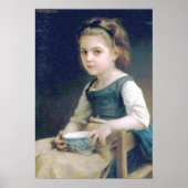 Bouguereau - Petite Fille au Bol Bleu Poster (Vorne)
