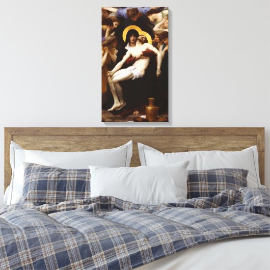 Bouguereau Pieta Canvas Print Leinwanddruck (Insitu (Schlafzimmer))