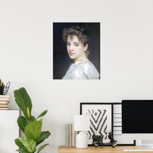 Bouguereau - Portrait de Gabrielle Cot Poster (Heimbüro)