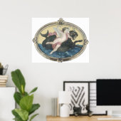 Bouguereau - Putti sur un Monstre Marin Poster (Heimbüro)