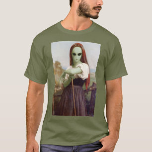 Bouguereau Schäferin Außerirdische T-Shirt