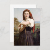 Bouguereau Shepherdess Einladungen (Vorne/Hinten)