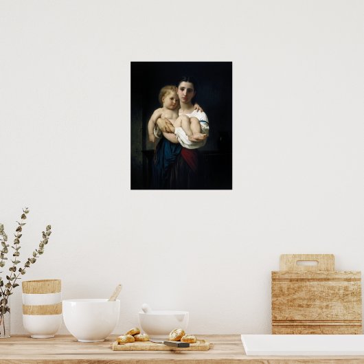 Bouguereau - The Elder Sister Poster (Küche)