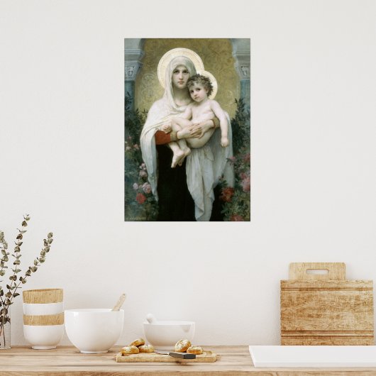 Bouguereau-The Madonna of the Rose ln Poster (Küche)