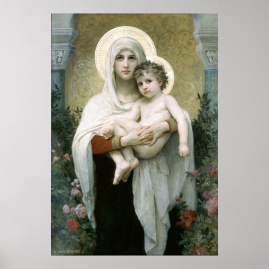 Bouguereau-The Madonna of the Rose ln Poster (Vorne)