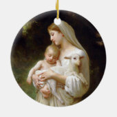 Bouguereau Unschulds-Verzierung Keramik Ornament (Hinten)