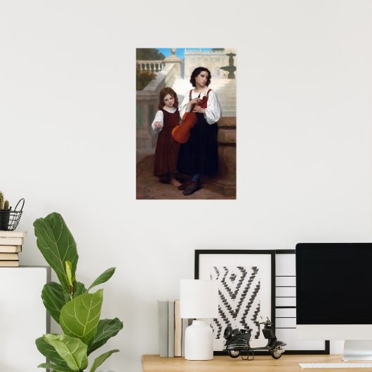 Bouguereau - Weit weg von Zuhause 1867 Poster (Heimbüro)