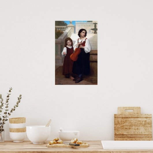 Bouguereau - Weit weg von Zuhause 1867 Poster (Küche)