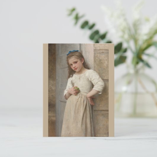 Bouguereau Yvonne vor der Tür Postkarte (Stehend Vorderseite)