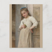 Bouguereau Yvonne vor der Tür Postkarte (Vorderseite)