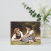 Bouguereau's 1882 The Nut Gatherers Les noisettes Einladung (Stehend Vorderseite)