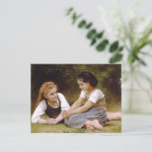 Bouguereau's 1882 The Nut Gatherers Les noisettes Postkarte (Stehend Vorderseite)