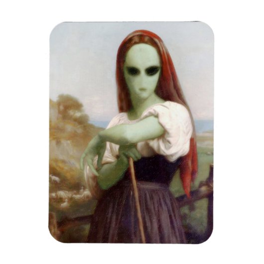 Bouguereaus Alien Shepherdess Magnet (Vertikal)