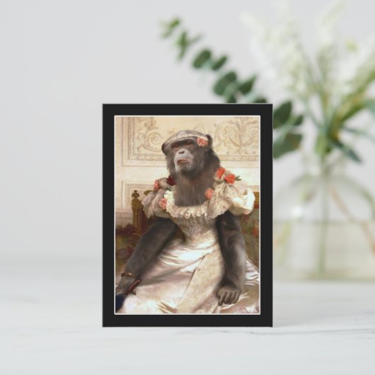 Bouguereau's Chimp Postkarte (Stehend Vorderseite)