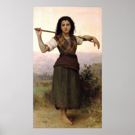 Bouguereau's Classic 1889, der die Hirten malte Poster (Vorne)